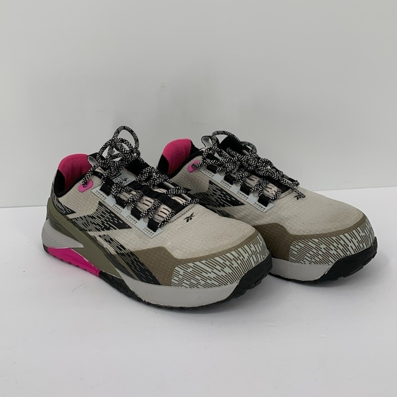 Reebok Work Nano X1 shoe sneaker composite safety toe gray pink women 7 WIDE 7W - Picture 2 of 8